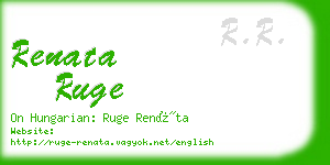 renata ruge business card